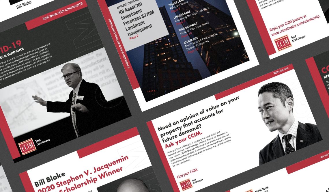 Collateral from CCIM Chapter branding.
