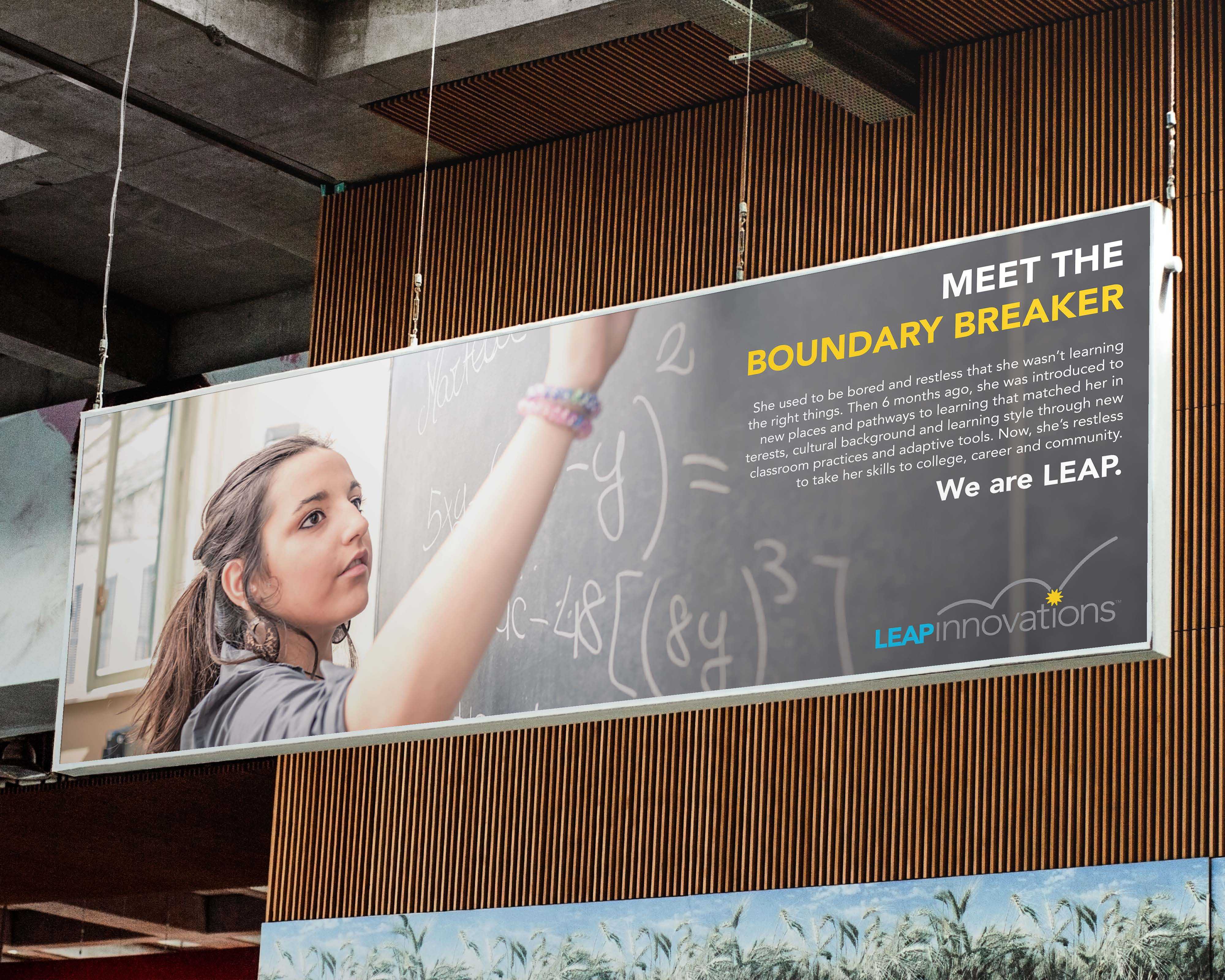 Banner of theLeap Innovations campaign.
