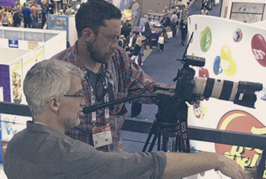 Michael Lahey directing the camera.